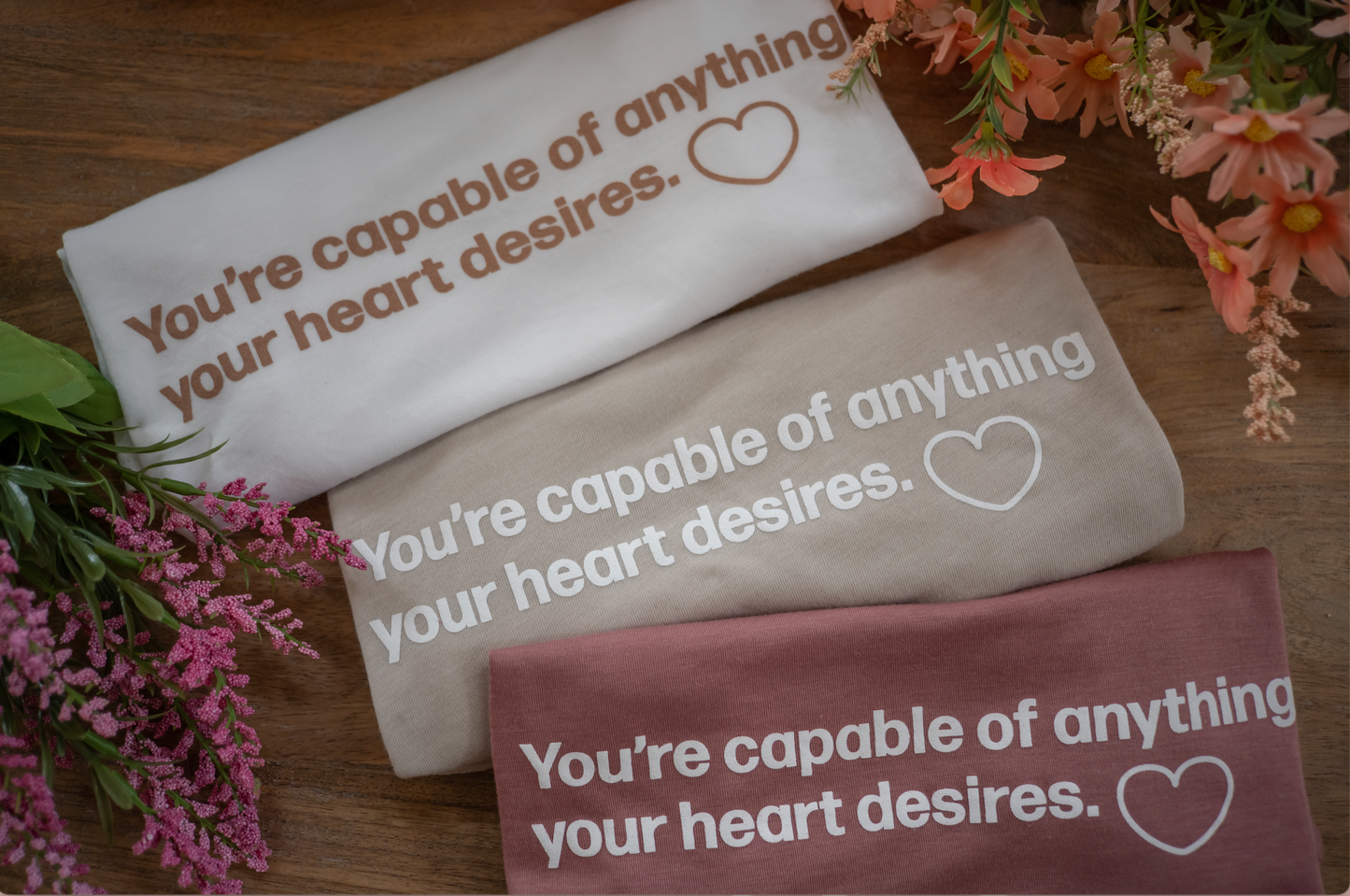 You're Capable Of Your Heart’s Desires Flowy Cropped Tee